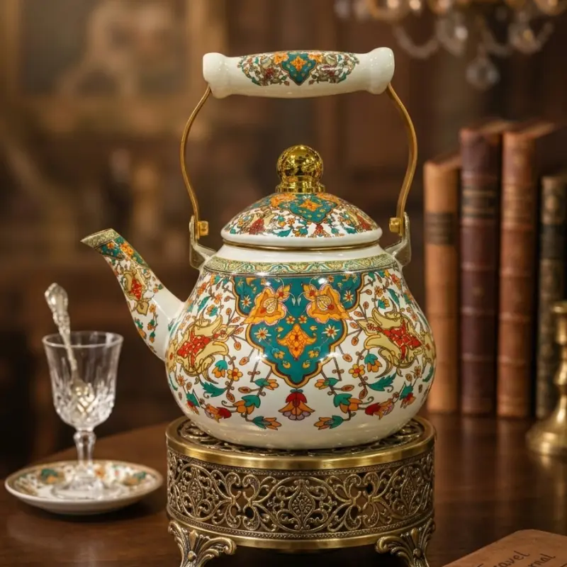 Luxury Floral Ceramic Teapot (2 Liter)