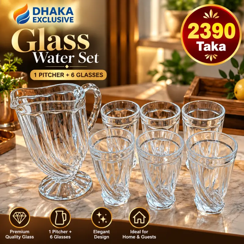 Crystal 7 pcs Glass Water Set