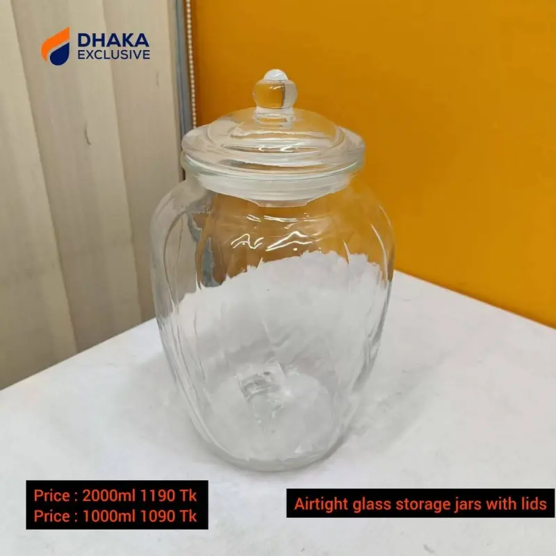 Airtight Glass Storage Jars with Lids