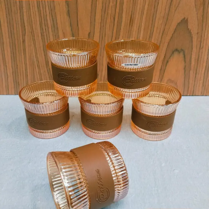 Premium 7 Pcs Glass Set with Leather Sleeve
