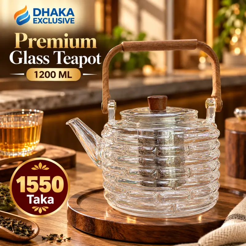 Premium Glass Teapot – 1200 ML