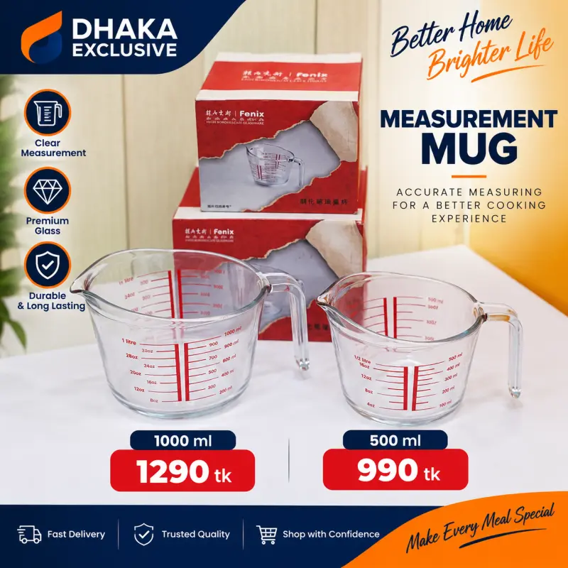 High Temperature Resistant Glass Measuring Cup With Scale