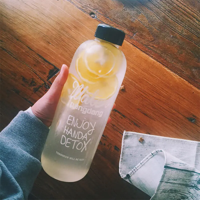 1000 ML Detox Glass Water Bottle