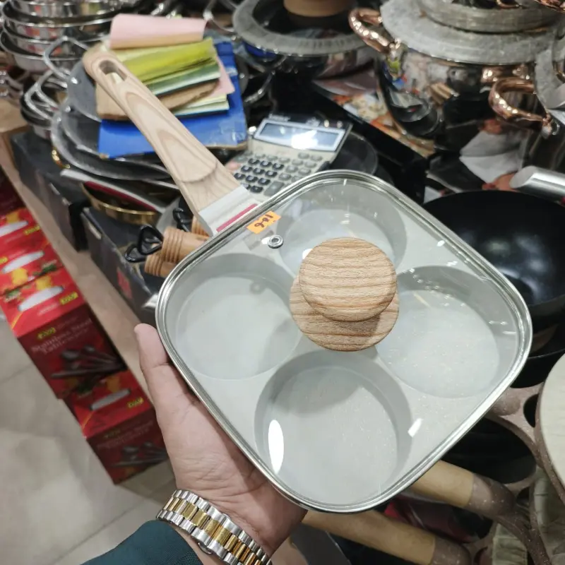Nonstick Marble Granite Coating Egg Pan With Lid