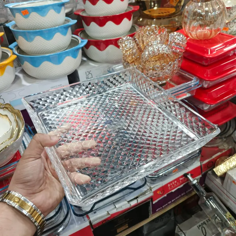 Premium Square Glass Serving Dish