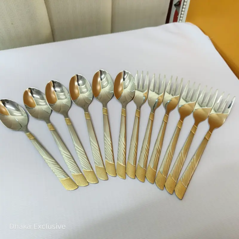 12pcs Tea Spoon & Fork Set Model 7GS