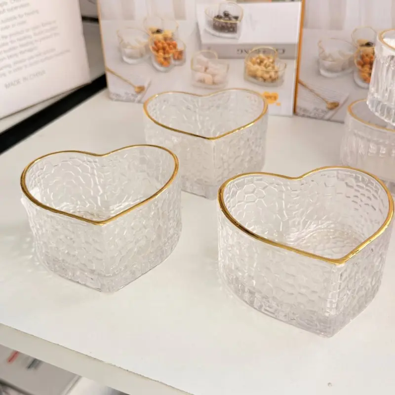 6pcs Premium Heart Shape White Dessert Bati Set ( Model - Ice G)