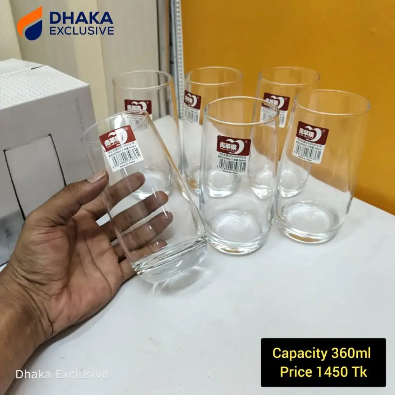Premium Clear Glass Tumbler Set