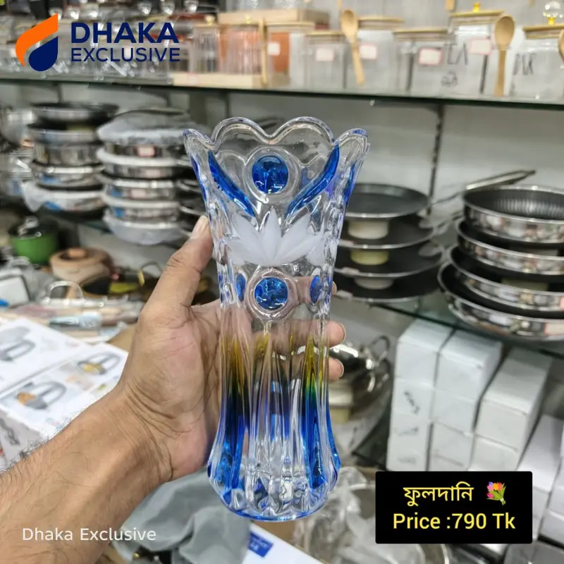 Decorative Crystal Glass Flower Vase